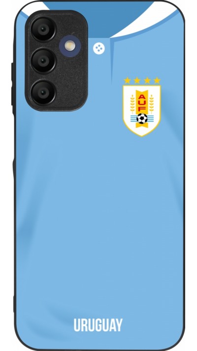 Samsung Galaxy A15 Case Hülle - Silikon schwarz Uruguay 2022 personalisierbares Fussballtrikot