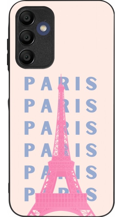 Samsung Galaxy A15 Case Hülle - Silikon schwarz Paris Pink Print