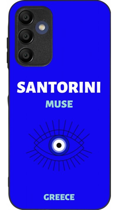 Samsung Galaxy A15 Case Hülle - Silikon schwarz Pop Summer Destination Santorini