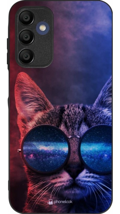 Samsung Galaxy A15 Case Hülle - Silikon schwarz Red Blue Cat Glasses