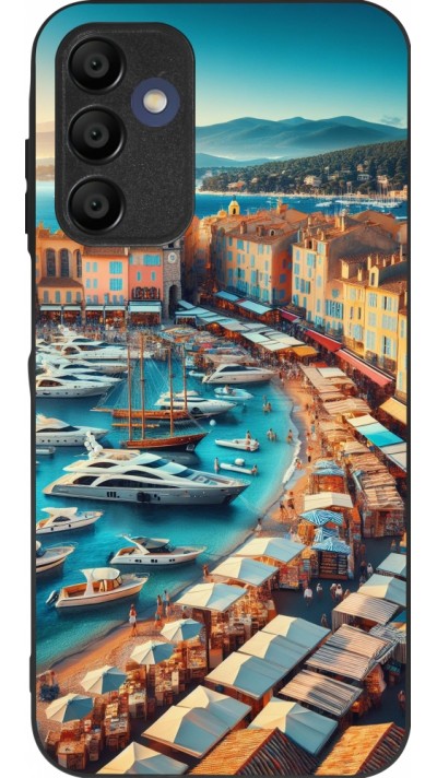 Samsung Galaxy A15 Case Hülle - Silikon schwarz Saint-Tropez Strand