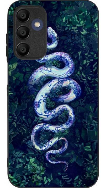 Samsung Galaxy A15 Case Hülle - Silikon schwarz Snake Blue Anaconda