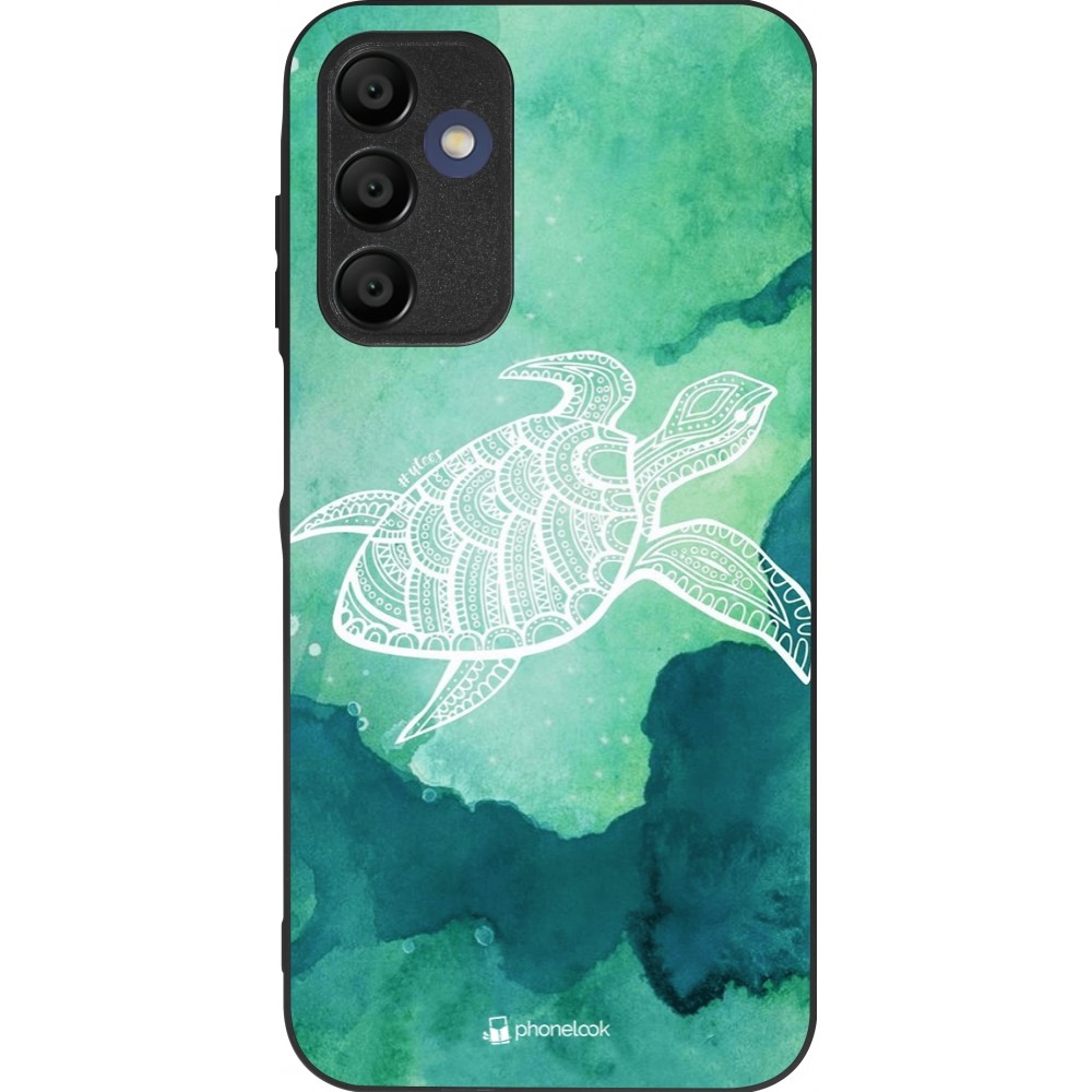 Coque Samsung Galaxy A15 - Silicone rigide noir Turtle Aztec Watercolor