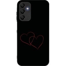 Samsung Galaxy A15 Case Hülle - Silikon schwarz Valentine 2023 attached heart