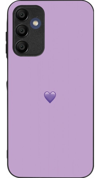 Samsung Galaxy A15 Case Hülle - Silikon schwarz Valentine 2023 purpule single heart