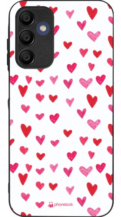 Samsung Galaxy A15 Case Hülle - Silikon schwarz Valentine 2022 Many pink hearts