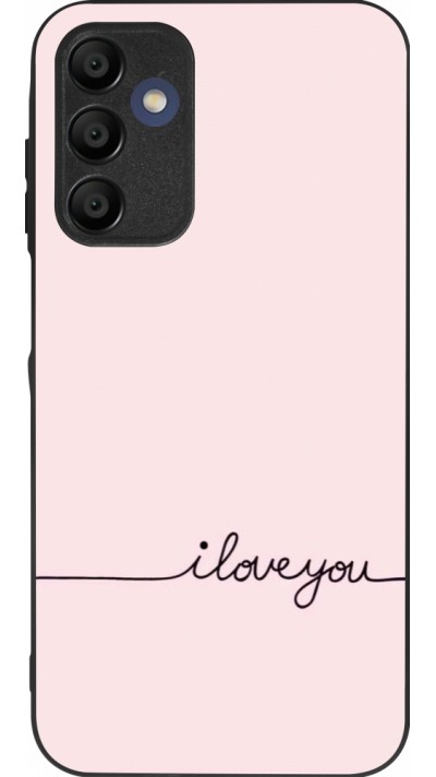 Samsung Galaxy A15 Case Hülle - Silikon schwarz Valentine 2023 i love you writing