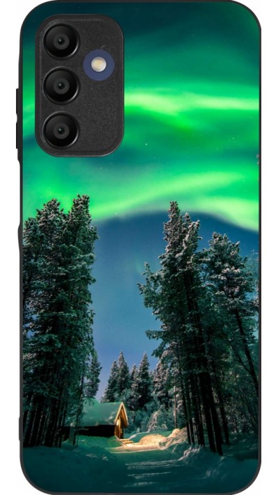 Samsung Galaxy A15 Case Hülle - Silikon schwarz Winter 22 Northern Lights