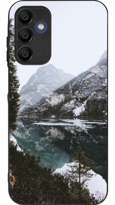 Samsung Galaxy A15 Case Hülle - Silikon schwarz Winter 22 snowy mountain and lake