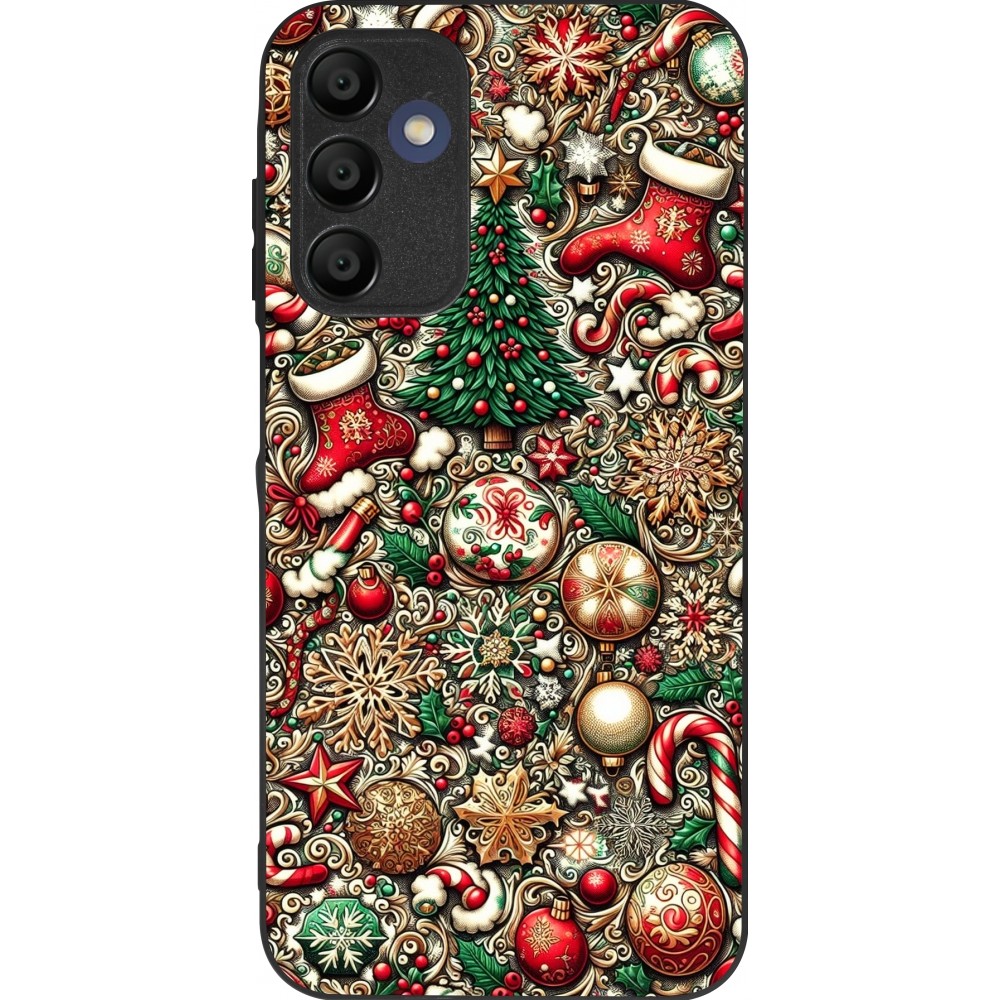 Samsung Galaxy A15 Case Hülle - Silikon schwarz Weihnachten 2023 Mikromuster