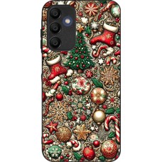 Samsung Galaxy A15 Case Hülle - Silikon schwarz Weihnachten 2023 Mikromuster