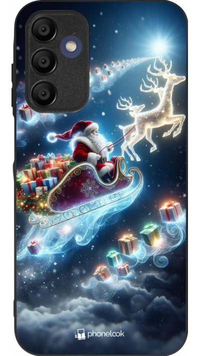 Samsung Galaxy A15 Case Hülle - Silikon schwarz Weihnachten 2023 Verzauberter Weihnachtsmann