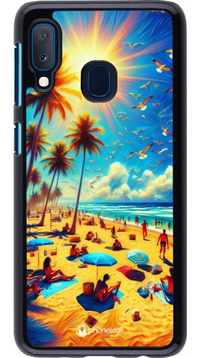 Samsung Galaxy A20e Case Hülle - Sommer Paradies Farbe