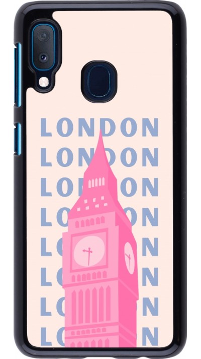 Samsung Galaxy A20e Case Hülle - London Pink Print