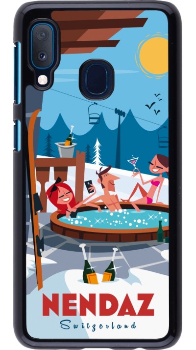 Samsung Galaxy A20e Case Hülle - Nendaz Mountain Jacuzzi