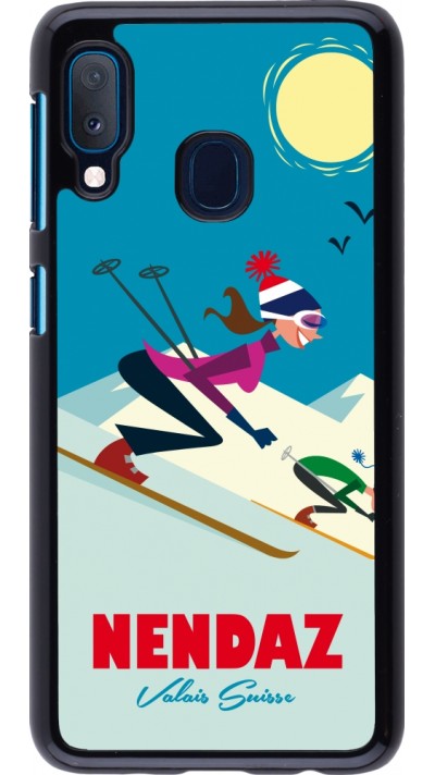 Samsung Galaxy A20e Case Hülle - Nendaz Ski Downhill