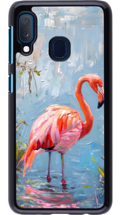 Samsung Galaxy A20e Case Hülle - Paint Flamingo