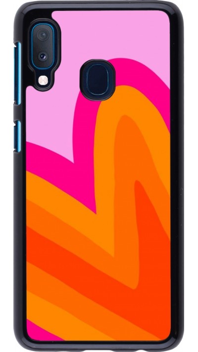 Coque Samsung Galaxy A20e - Valentine 2024 heart gradient