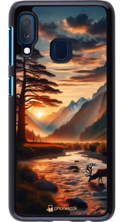 Coque Samsung Galaxy A20e - Valley Sunset Deer Tree