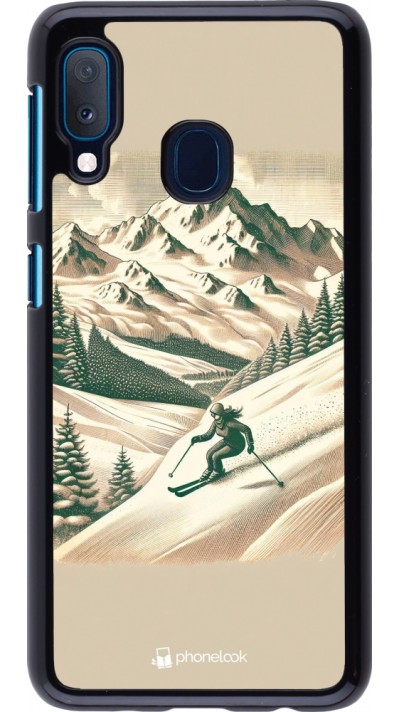 Coque Samsung Galaxy A20e - Vintage Ski Mountain