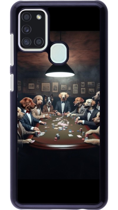 Samsung Galaxy A21s Case Hülle - Die Pokerhunde