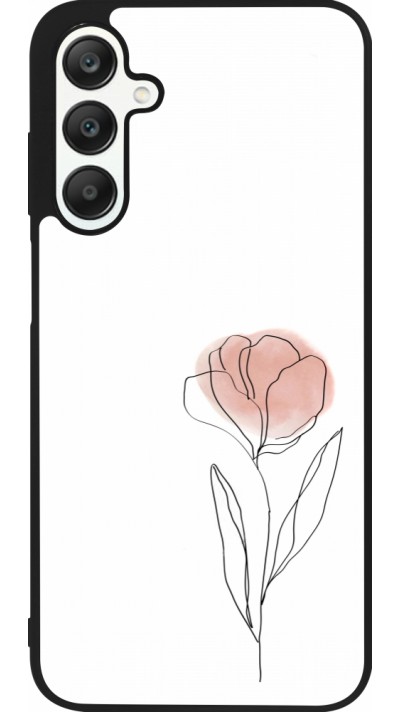 Coque Samsung Galaxy A25 - Silicone rigide noir Spring 23 minimalist flower