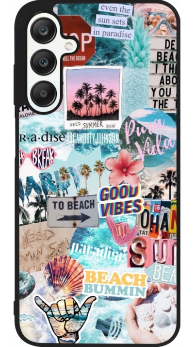 Samsung Galaxy A25 Case Hülle - Silikon schwarz Summer 20 collage