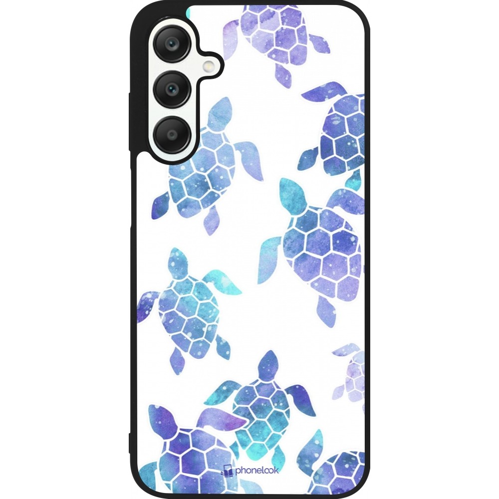 Coque Samsung Galaxy A25 - Silicone rigide noir Turtles pattern watercolor