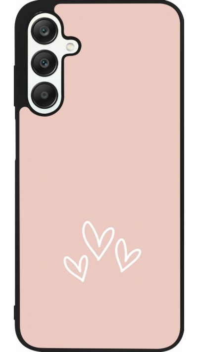 Samsung Galaxy A25 Case Hülle - Silikon schwarz Valentine 2023 three minimalist hearts