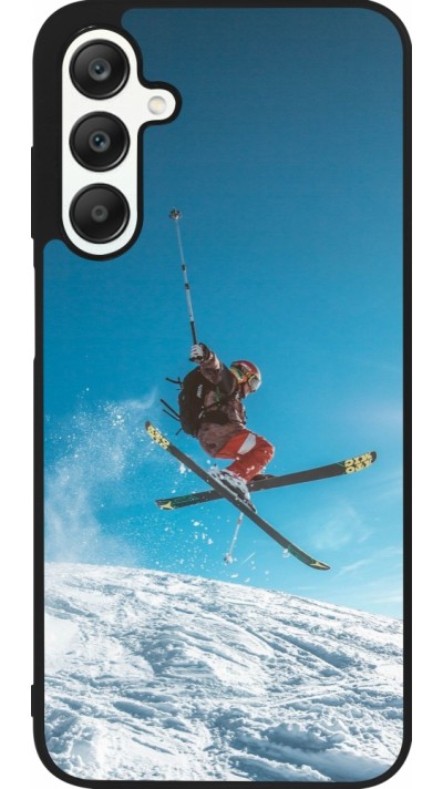 Samsung Galaxy A25 Case Hülle - Silikon schwarz Winter 22 Ski Jump