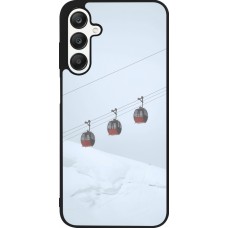 Coque Samsung Galaxy A25 - Silicone rigide noir Winter 22 ski lift