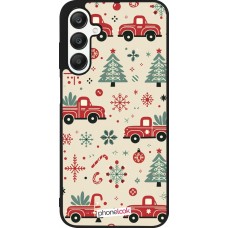 Coque Samsung Galaxy A25 - Silicone rigide noir Noël 2024 Camion Sapin