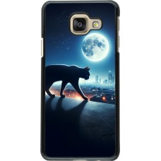 Samsung Galaxy A3 (2016) Case Hülle - Schwarze Katze unter dem Vollmond