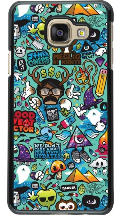 Samsung Galaxy A3 (2016) Case Hülle - Mixed Cartoons Turquoise