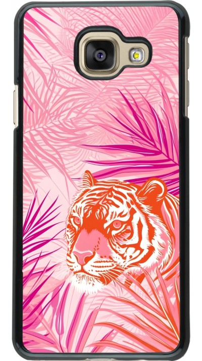Samsung Galaxy A3 (2016) Case Hülle - Tiger Palmen rosa