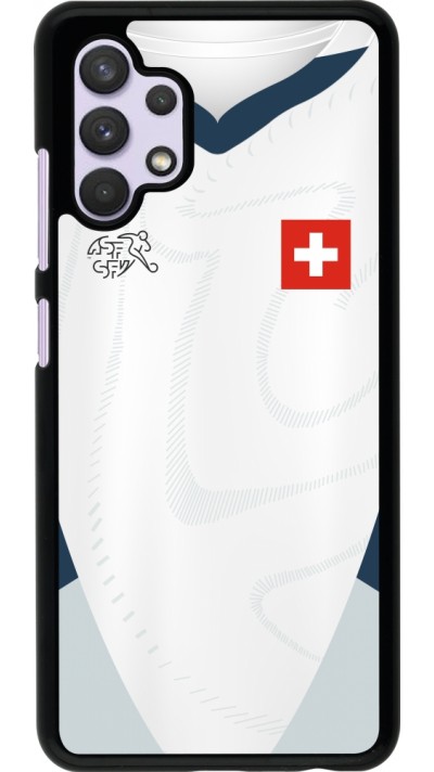 Samsung Galaxy A32 Case Hülle - Schweiz Away personalisierbares Fussballtrikot