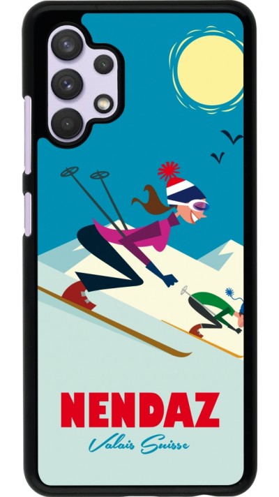 Samsung Galaxy A32 Case Hülle - Nendaz Ski Downhill