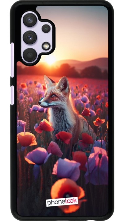 Coque Samsung Galaxy A32 - Renard pourpre au crépuscule