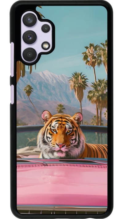 Samsung Galaxy A32 Case Hülle - Tiger Auto rosa