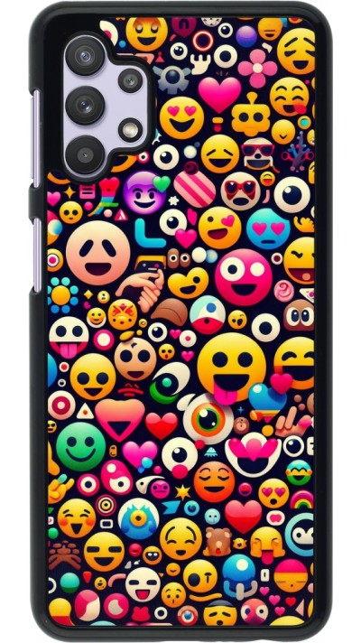 Samsung Galaxy A32 5G Case Hülle - Emoji Mix Farbe
