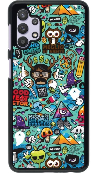 Samsung Galaxy A32 5G Case Hülle - Mixed Cartoons Turquoise