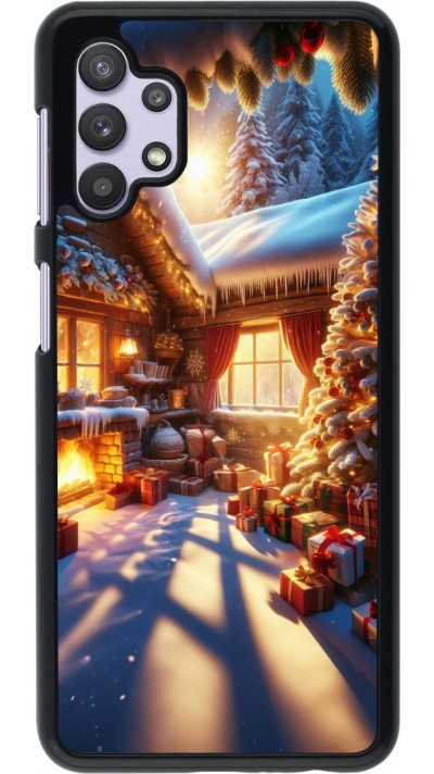 Samsung Galaxy A32 5G Case Hülle - Weihnachten Chalet Feerie