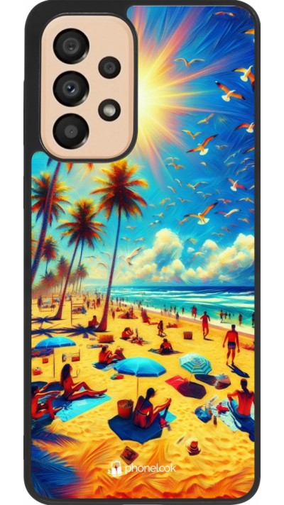 Samsung Galaxy A33 5G Case Hülle - Silikon schwarz Sommer Paradies Farbe