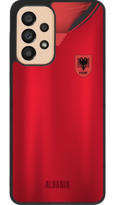 Samsung Galaxy A33 5G Case Hülle - Silikon schwarz Albanien personalisierbares Fussballtrikot