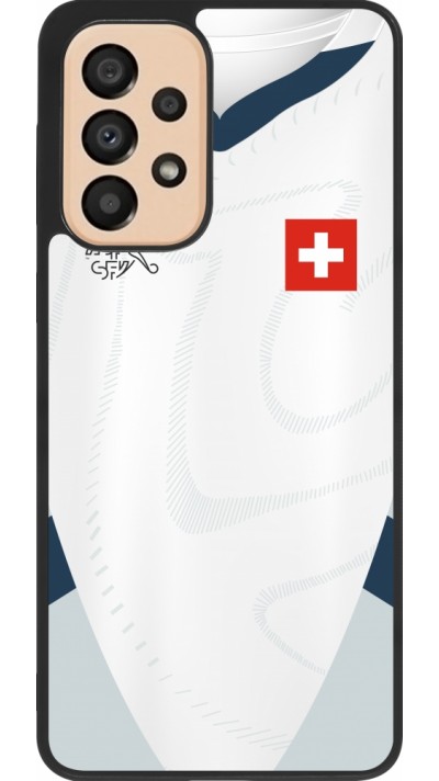 Samsung Galaxy A33 5G Case Hülle - Silikon schwarz Schweiz Away personalisierbares Fussballtrikot