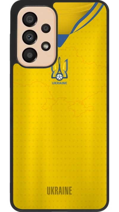 Samsung Galaxy A33 5G Case Hülle - Silikon schwarz Fussballtrikot Ukraine
