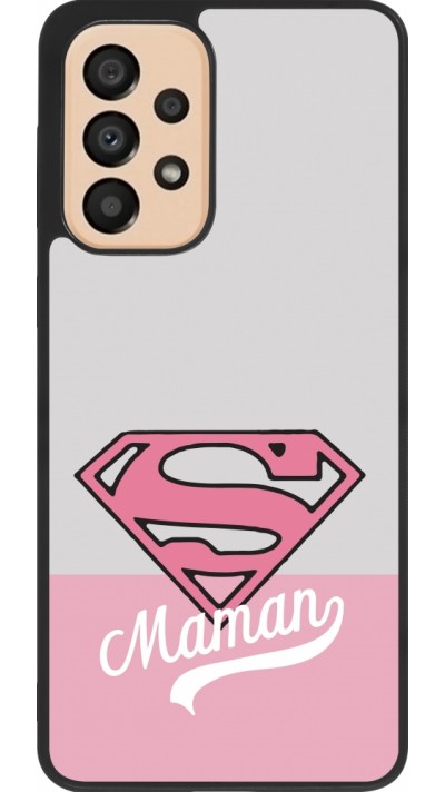 Samsung Galaxy A33 5G Case Hülle - Silikon schwarz Mom 2024 Super hero maman