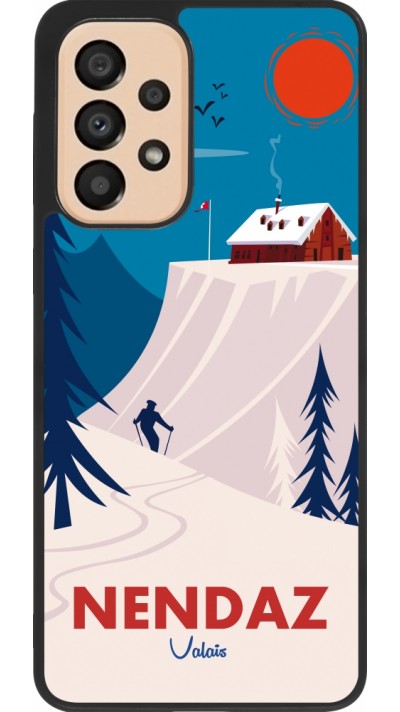 Samsung Galaxy A33 5G Case Hülle - Silikon schwarz Nendaz Cabane Ski