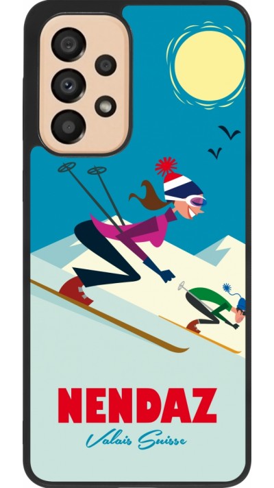 Samsung Galaxy A33 5G Case Hülle - Silikon schwarz Nendaz Ski Downhill