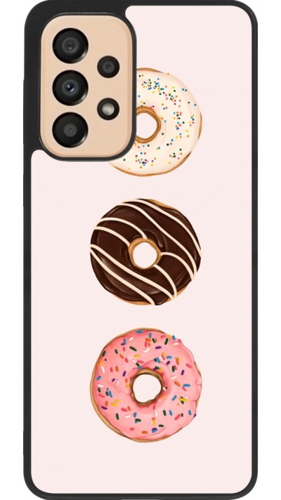 Samsung Galaxy A33 5G Case Hülle - Silikon schwarz Spring 23 donuts